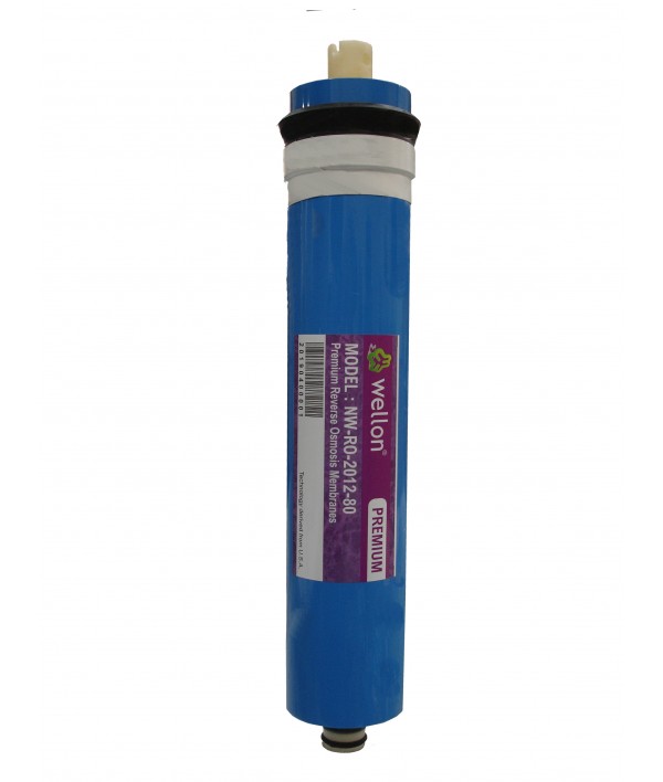 WELLON Premium 80 GPD RO Membrane (Works Till 2000 TDS)  for All Kind of Domestic Water Purifier Systems (Blue)